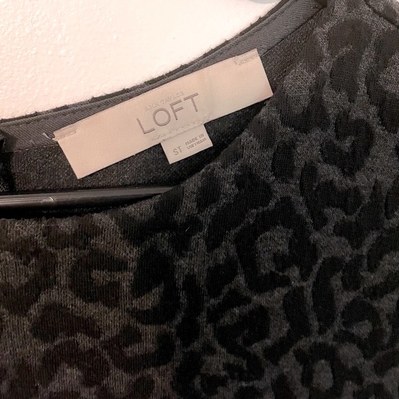 LOFT Small Tall Leopard Print Short Sleeved Dress - Picture 5 of 5